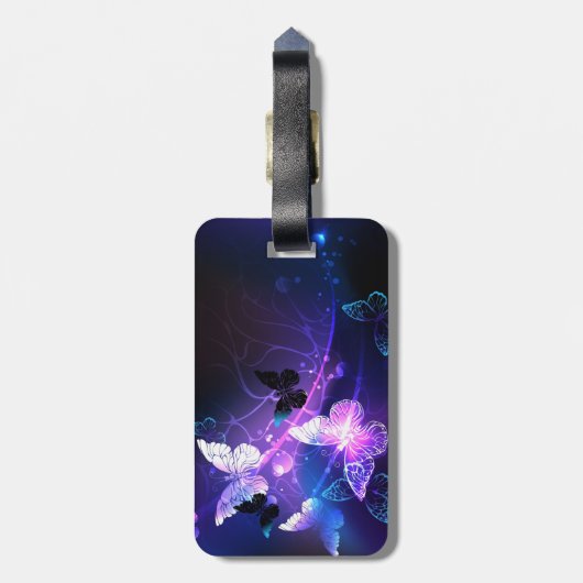 背景（蝶の夜） ラゲッジタグ (裏面縦)