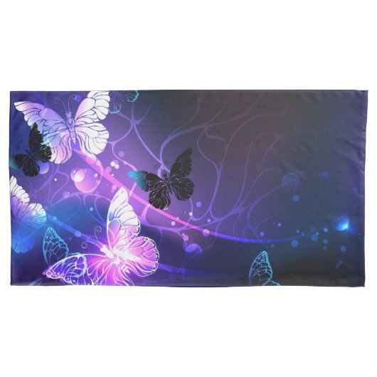 背景（蝶の夜） 枕カバー (正面左)