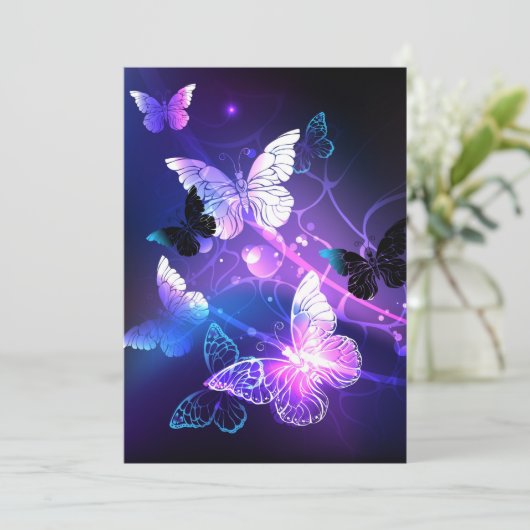 背景（蝶の夜） 案内状 (スタンド正面)