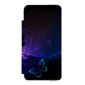 背景（蝶の夜） INCIPIO iPhoneウォレットケース (フォリオ 正面)