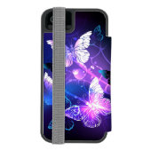 背景（蝶の夜） INCIPIO iPhoneウォレットケース (フォリオ裏面)