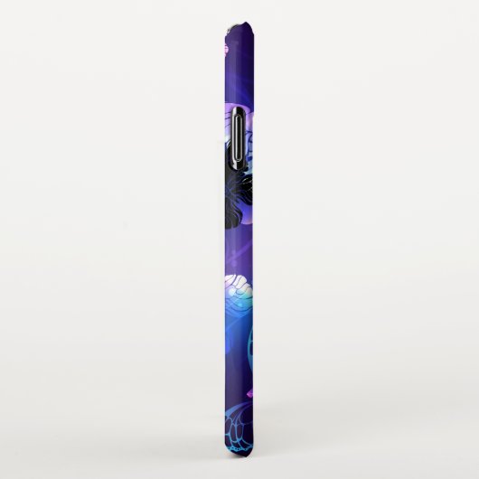 背景（蝶の夜） iPhoneケース (右側)