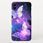 背景（蝶の夜） iPhoneケース (裏面)