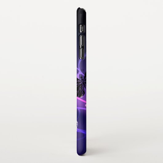 背景（蝶の夜） iPhoneケース (左側)