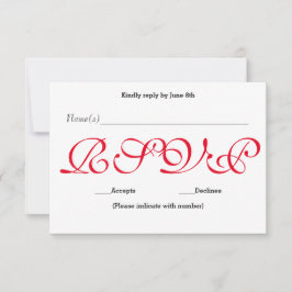 背景（赤） - RSVP披露宴応答カード 出欠カード