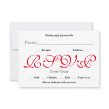 背景（赤） - RSVP披露宴応答カード