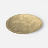 背景-金ゴールドの《写真》ぼけ味のグリッターライト ペーパープレート (アングル)