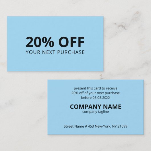 背景（青） 名刺 (正面/裏面)