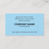 背景（青） 名刺 (裏面)