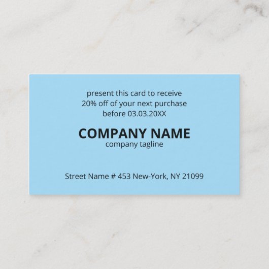 背景（青） 名刺 (裏面)