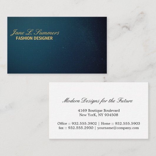 背景（青） 名刺 (正面/裏面)