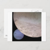 背景NASAのネプチューンのトリトン ポストカード (正面/裏面)