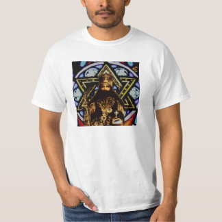 背景Selassieのダビデの星 Tシャツ