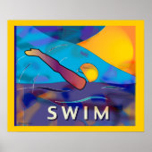 背泳ぎ ポスター (正面)