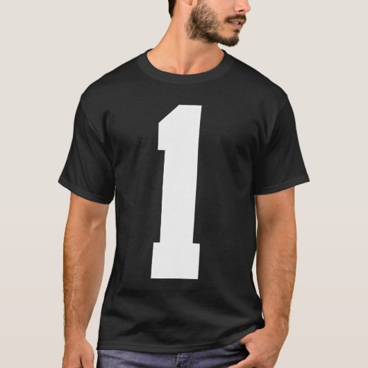 背番号1のスポーツチームナンバージェーシーボーイ Tシャツ (正面)