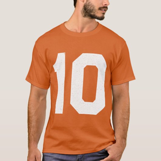 背番号10番スポーツ大好き友達 Tシャツ (正面)