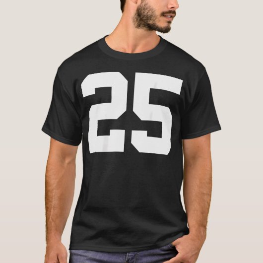 背番号25(背面)スポーツチームのジャージ Tシャツ (正面)