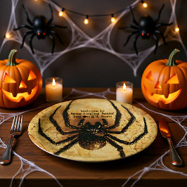 🕷️背筋がヒリヒリするスパイダーハロウィンバッシュ ペーパープレート