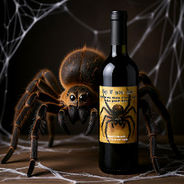 🕷️背筋がヒリヒリするスパイダーハロウィンバッシュ ワインラベル