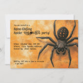 背筋を冷やすスパイダーハローウィンパーティ 招待状 (正面)