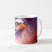 背絵画黒の美しい鷲の抽象芸術 コーヒーマグカップ (正面右)