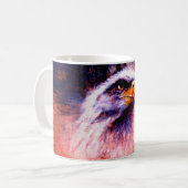 背絵画黒の美しい鷲の抽象芸術 コーヒーマグカップ (正面左)