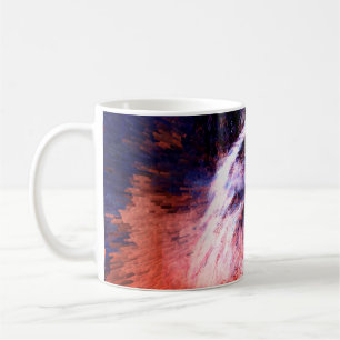 背絵画黒の美しい鷲の抽象芸術 コーヒーマグカップ