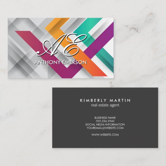 背芸術的コンテンポラリー景 名刺 (正面/裏面)