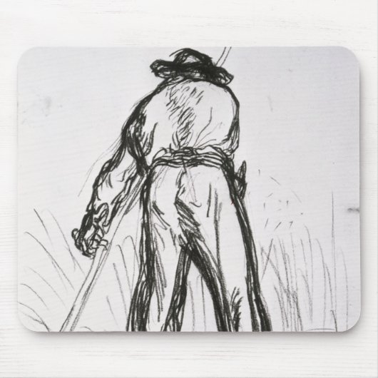 背部から見られる2人の収穫者 マウスパッド (正面)