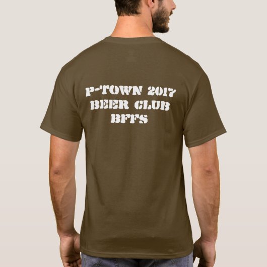 背部が付いているPtownくまのワイシャツ Tシャツ (裏面)