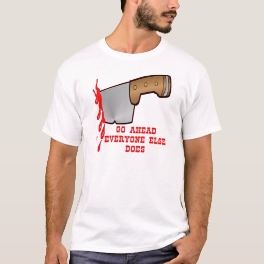 背部のナイフによって刺される Tシャツ (正面)