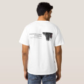 背部のTuckerが付いている基本的なティー Tシャツ (裏面フル)