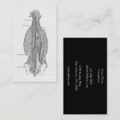 背部を引くヴィンテージの解剖学 名刺 (正面/裏面)