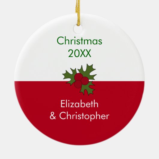 背部クリスマスのオーナメントのあなたの写真Persoalize セラミックオーナメント (裏面)