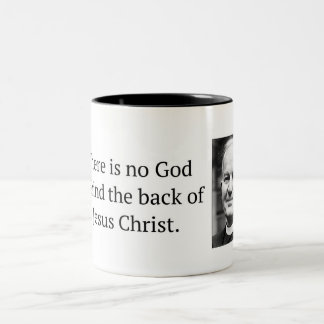 背部トマスF Torranceの後ろに神がありません ツートーンマグカップ
