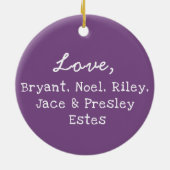 背部ノラを持つ謝肉祭のカスタムなオーナメント セラミックオーナメント (裏面)