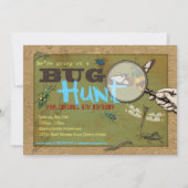 背部パーティの招待状の虫の狩りの昆虫の写真 招待状 (正面)