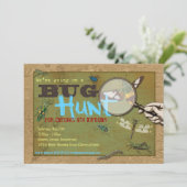 背部パーティの招待状の虫の狩りの昆虫の写真 招待状 (スタンド正面)