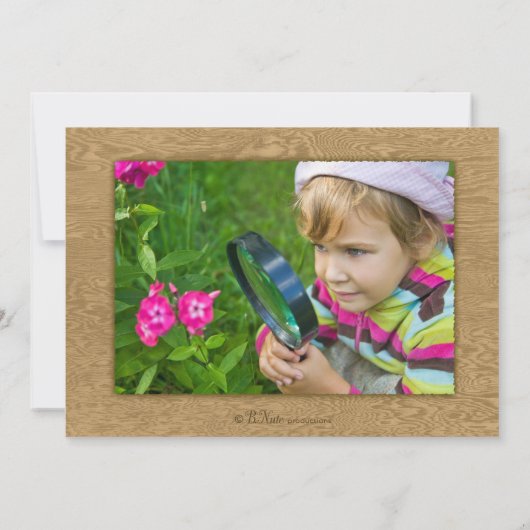 背部パーティの招待状の虫の狩りの昆虫の写真 招待状 (裏面)