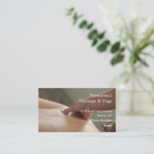 背部マッサージの写真-親指 予約カード (スタンド正面)