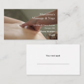 背部マッサージの写真-親指 予約カード (正面/裏面)