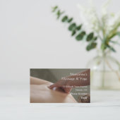 背部マッサージの写真-親指 予約カード (スタンド正面)