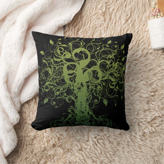 背部ヨガの曼荼羅Omの前部生命の樹 クッション (ブランケット)