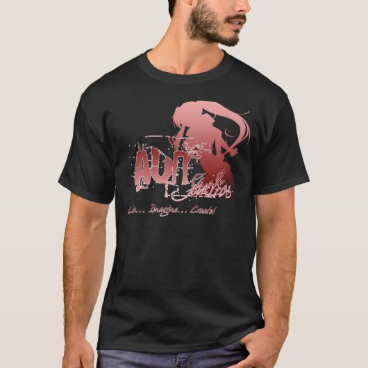 背部ロゴのAunのスタジオのTシャツ Tシャツ (正面)