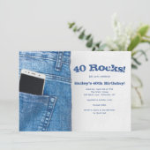 背部小型の誕生日の携帯電話 招待状 (スタンド正面)