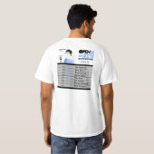 背部日付が付いているMikelessのTシャツを開けて下さい Tシャツ (裏面フル)