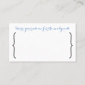 背部私達のゲスト|の名刺及び結婚の先端があって下さい プレイスカード (裏面)