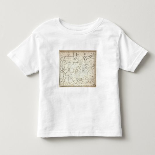 背部解決の地図 トドラーTシャツ (正面)