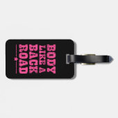 背部道の引用文の荷物のラベルのような体 ラゲッジタグ (裏面横)