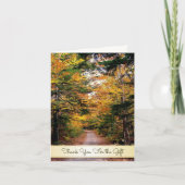 背部道の秋はギフトのために感謝していしています サンキューカード (正面)